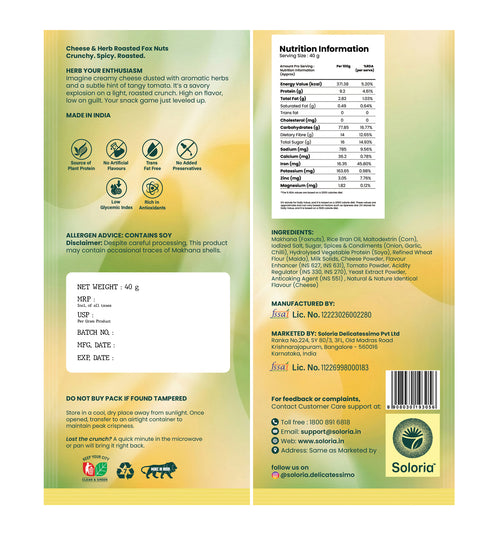 Cheese & Herb flavoured makhana